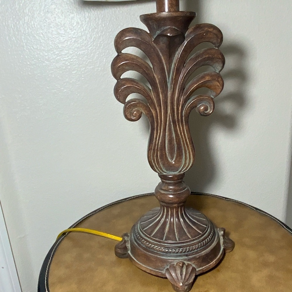Tuscan Style Bronze Acanthus Table Lamp 27” No Shade - Picture 4 of 13